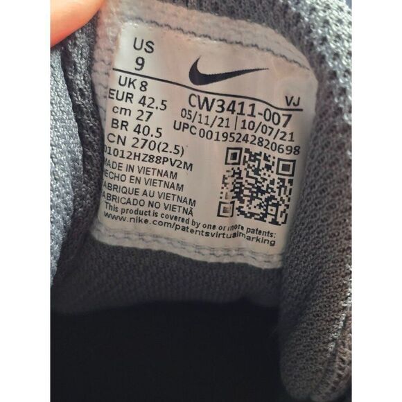 Nike Mens Downshifter 11- Cool Grey/Hyper Crimson Running Shoes CW3411-007 sz 9 - Picture 9 of 10